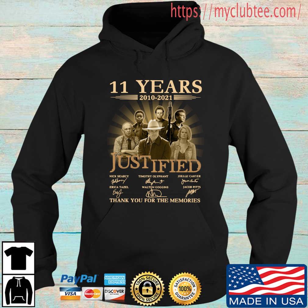 11 Years 2010 2021 Justified Signatures Thank You For The Memories Shirt Hoodie den