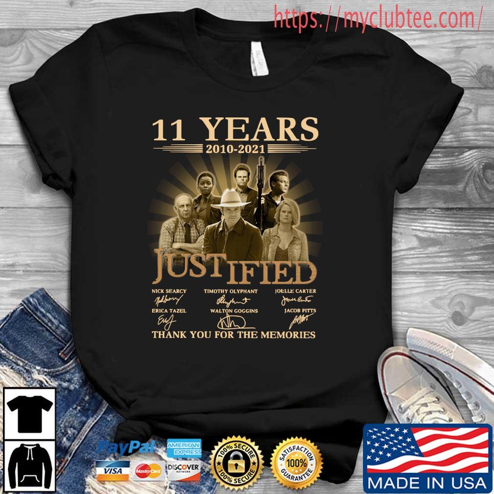11 Years 2010 2021 Justified Signatures Thank You For The Memories Shirt