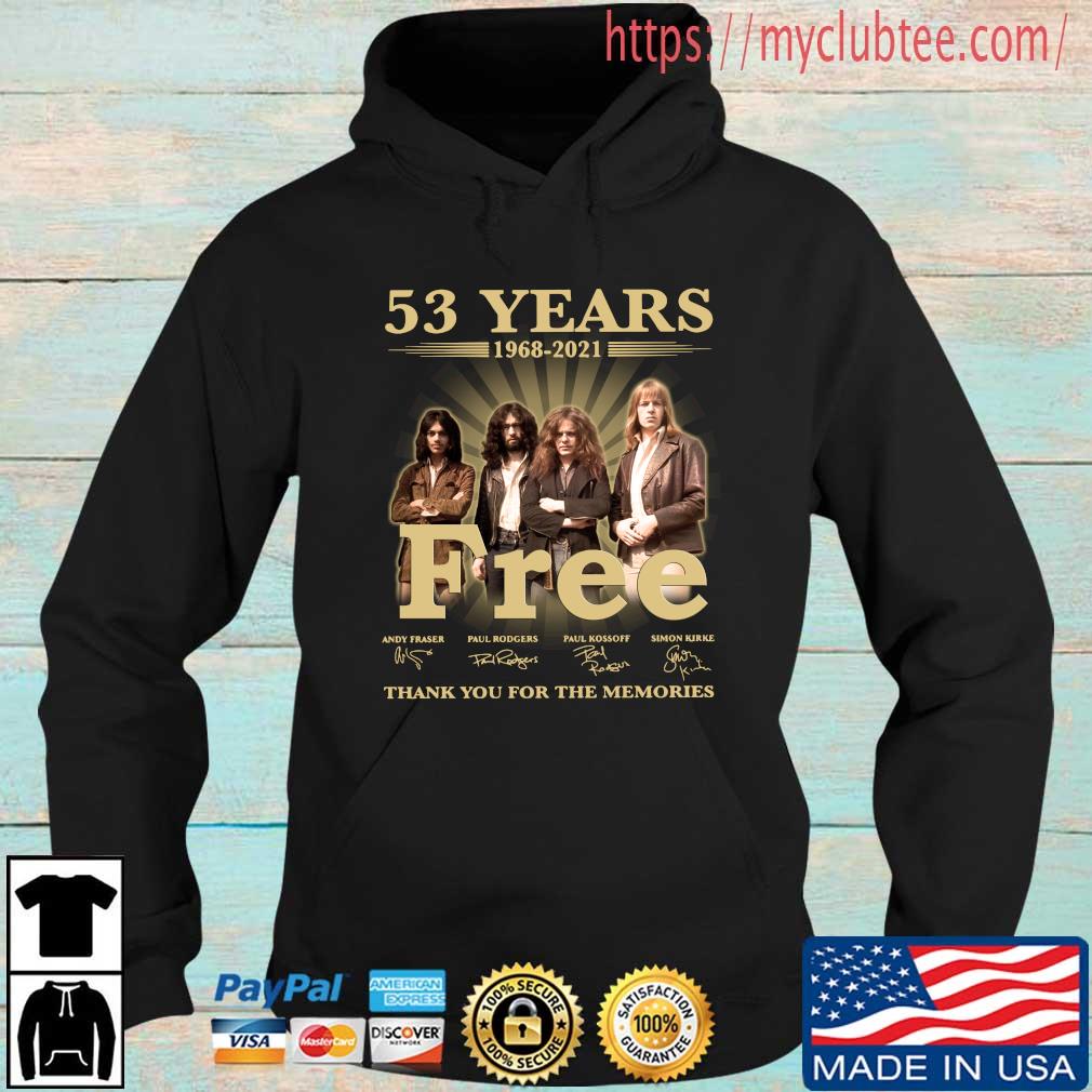 53 Years Free Thank You For The Memories Signatures Shirt Hoodie den