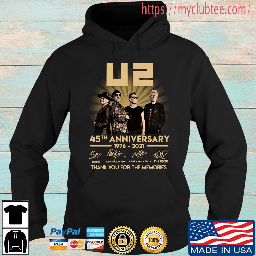 U2 45th Anniversary 1976 2021 Thank You For The Memories Signatures Shirt Hoodie den