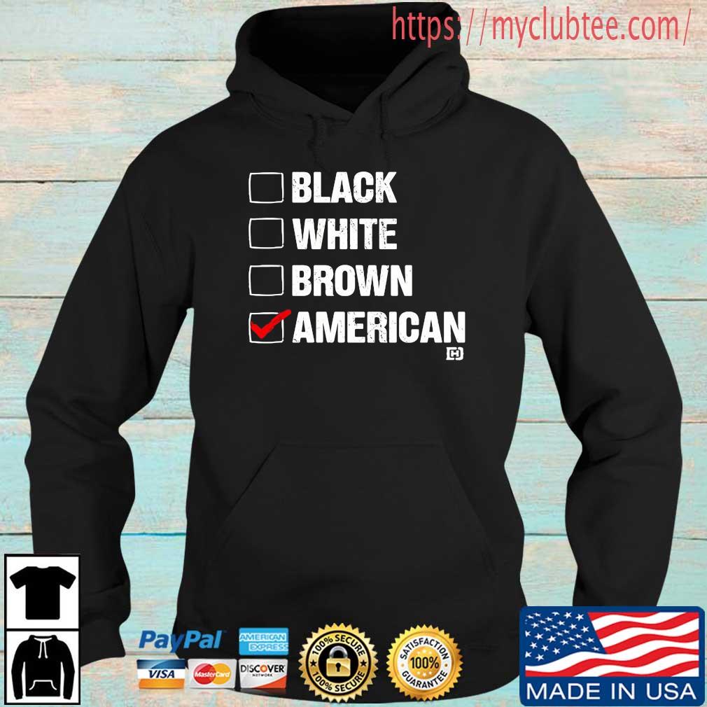 Black White Brown American Shirt Hoodie den