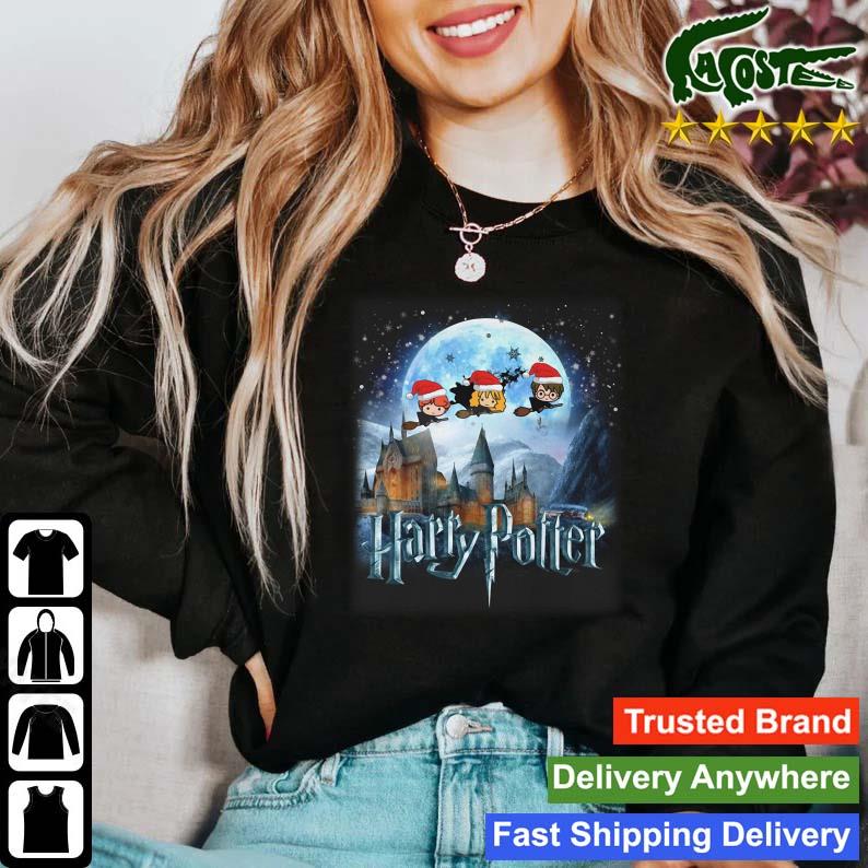Harry Potter And Friends Hat Santa Merry Christmas Hogwarts Long Sleeves T Shirt