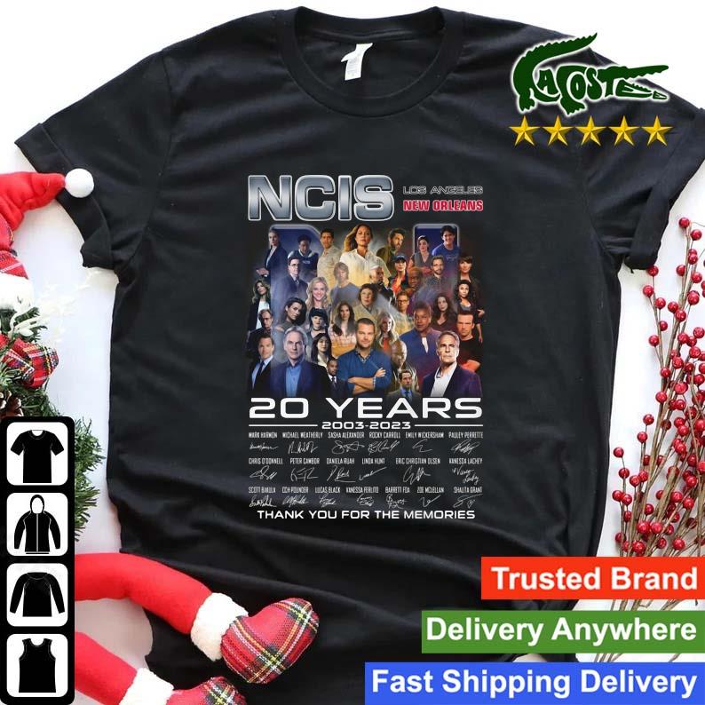 Ncis Los Angeles New Orleans 20 Years 2003 2023 Signatures Thank You Long Sleeves T Shirt Shirt