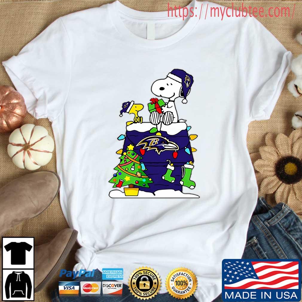 NFL Baltimore Ravens Snoopy And Woodstock Christmas Sweater