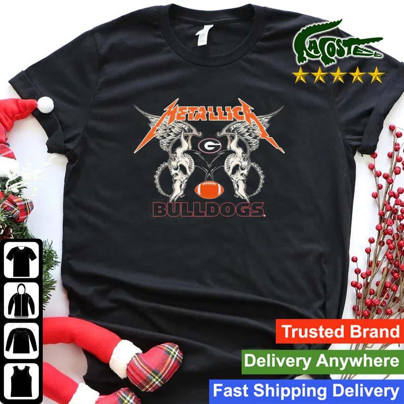Nfl Georgia Bulldogs Logo Black Metallica Wings Long Sleeves T Shirt Shirt