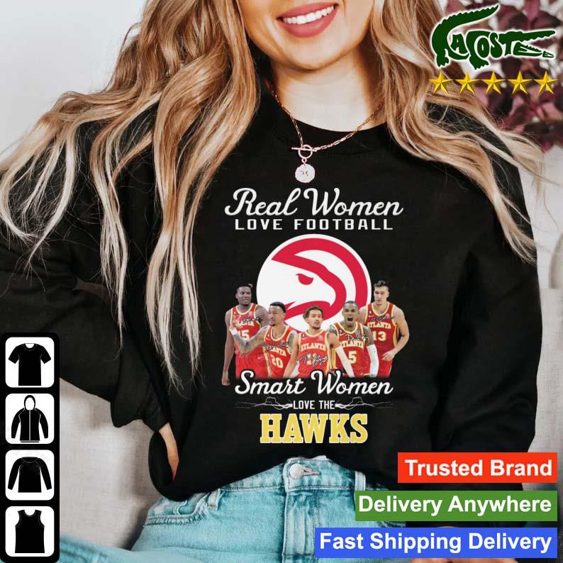 Real Women Love Football Smart Women Love The Monmouth Hawks Signatures Shirt