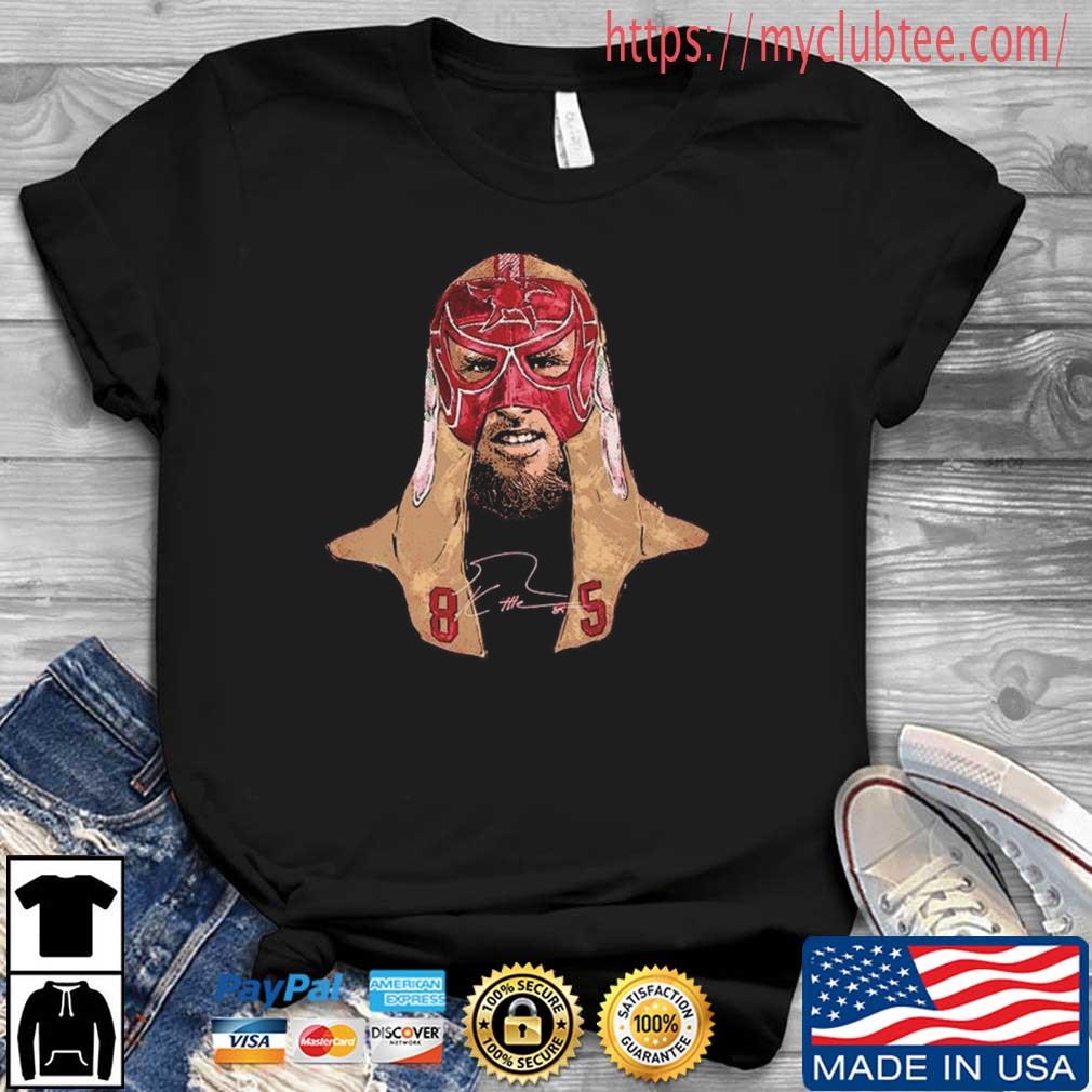 George Kittle San Francisco Luchador Mask Portrait Signature Shirt