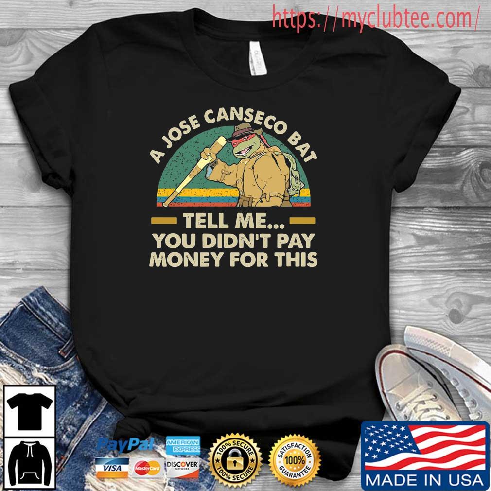Ninja Turtles A Jose Canseco Bat Tell Me You Didn't Pay Money For This Vintage Shirt
