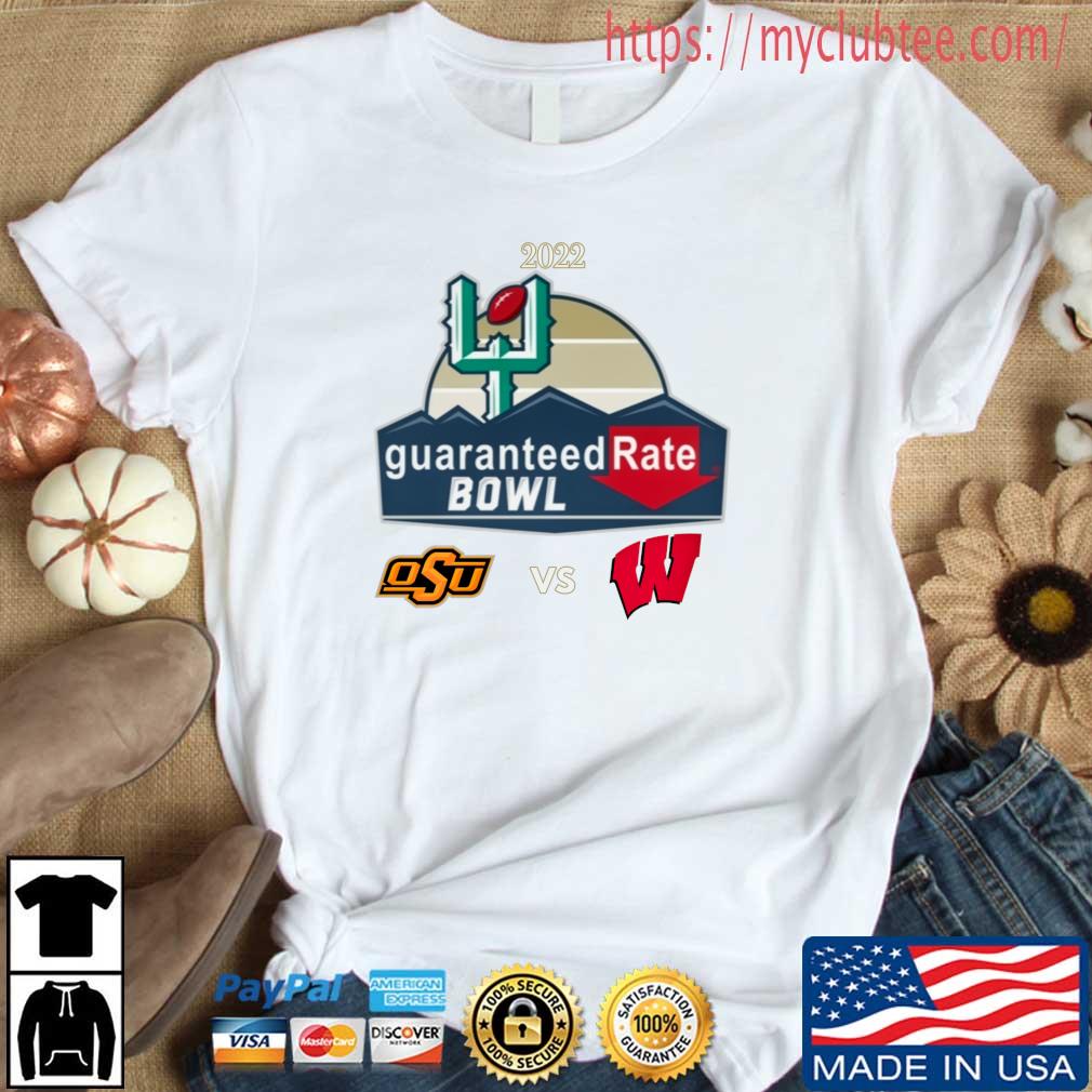 Oklahoma State Cowboys Vs Wisconsin Badgers 2022 Guaranteed Rate Bowl Apparel Shirt