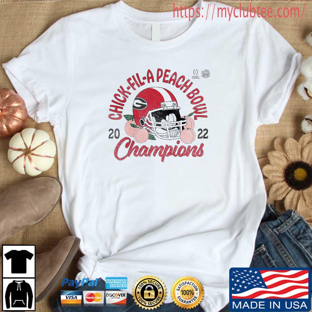 Georgia Bulldogs College Football Playoff 2022 Peach Bowl Champions Favorite Cheer Shirt