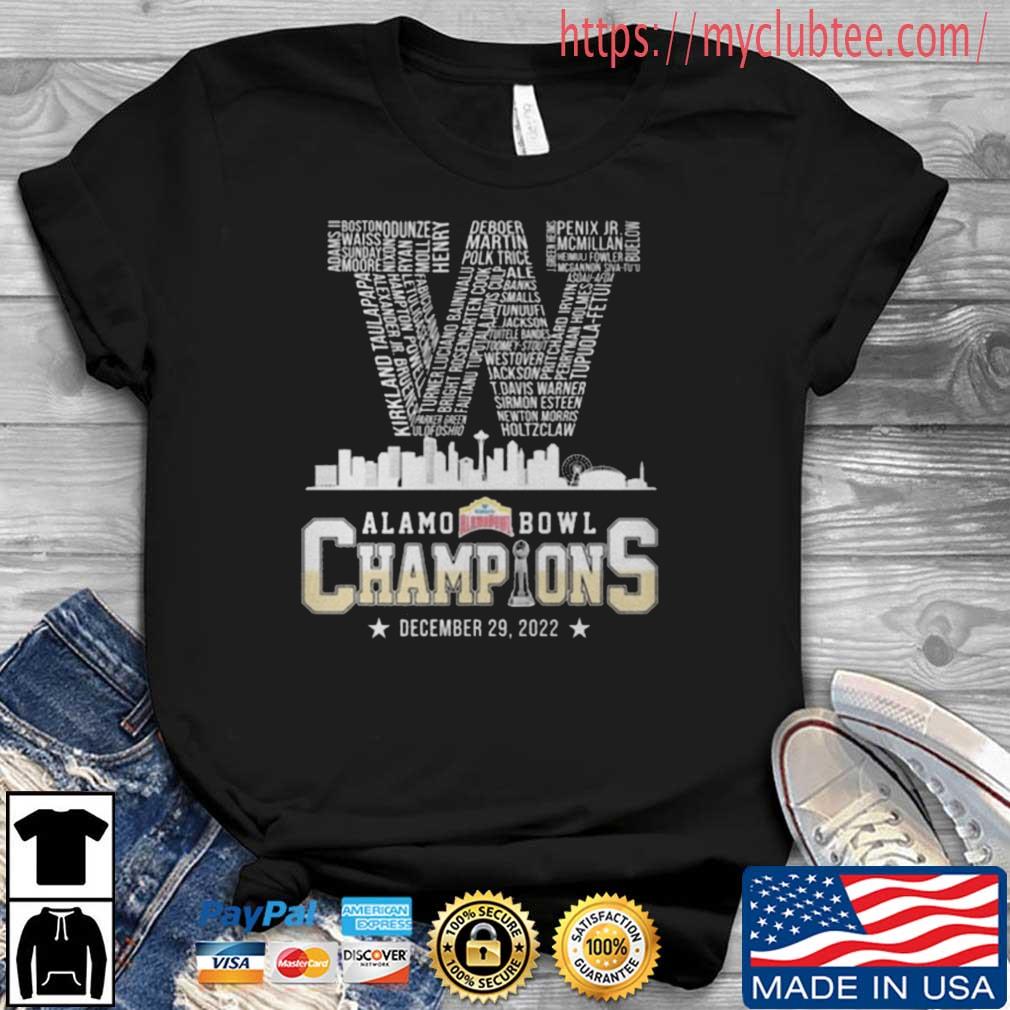 Washington Huskies Team City Alamo Bowl Champions December 29 2022 Shirt