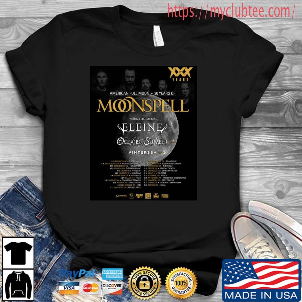 Moonspell Announce American Full Moon 30th Anniversary Tour Shirt