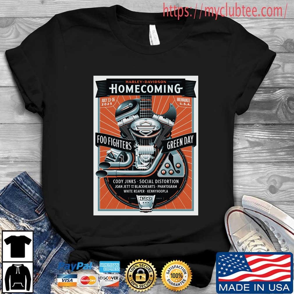 Funny 2023 Foo Fighters And Green Day Lead Harley-davidson Homecoming Festival shirt